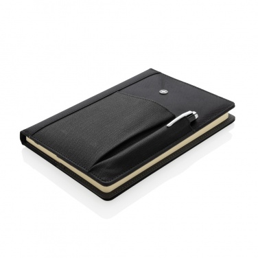 Logo trade promotional product photo of: Refillable notebook and pen set