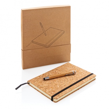 Logotrade promotional products photo of: A5 notebook with bamboo pen including stylus