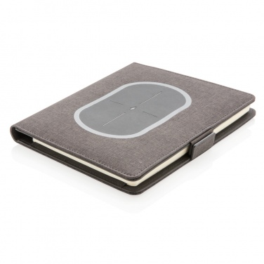 Logo trade promotional merchandise picture of: Air 5W wireless charging notebook cover A5