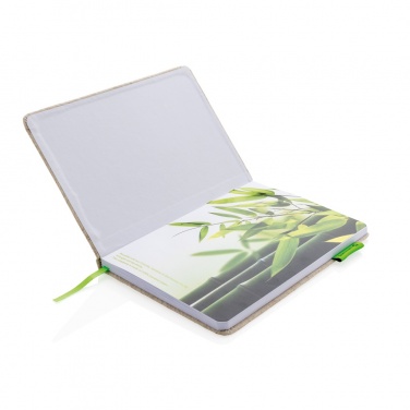 Logo trade promotional products image of: A5 jute notebook