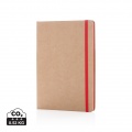 A5 kraft notebook, red