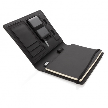 Logo trade promotional products image of: Air 5W wireless charging notebook with 5000mAh powerbank