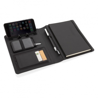 Logo trade promotional giveaways picture of: Air 5W wireless charging notebook with 5000mAh powerbank