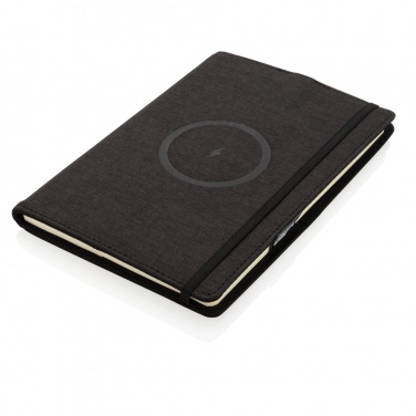 Logotrade promotional merchandise photo of: Air 5W wireless charging refillable journal cover A5