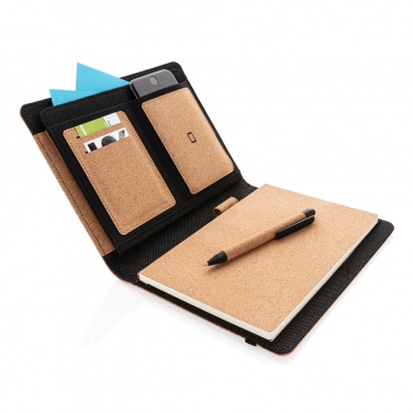 Logotrade promotional item image of: Deluxe cork portfolio A5 with pen