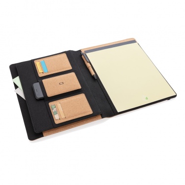 Logo trade promotional product photo of: Deluxe cork portfolio A4 with pen