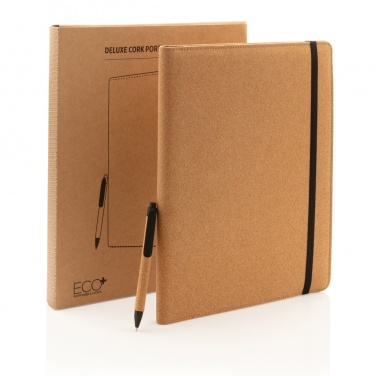 Logotrade promotional items photo of: Deluxe cork portfolio A4 with pen