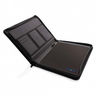 Logotrade promotional giveaway image of: Impact AWARE™ RPET A4 portfolio with zipper