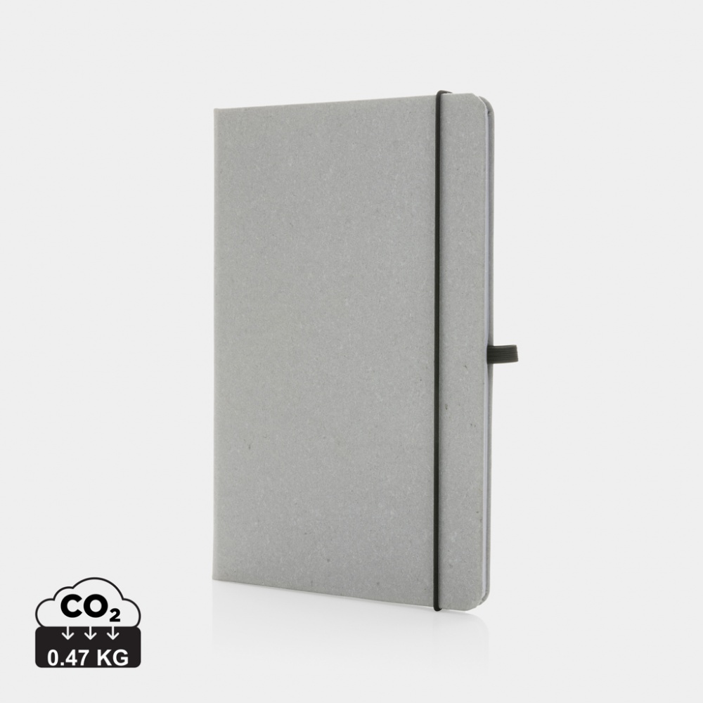 Logo trade advertising products image of: Recycled leather hardcover notebook A5