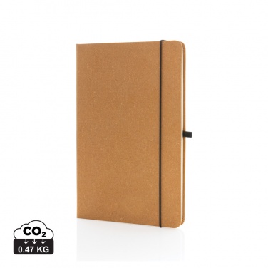 Logo trade promotional item photo of: Recycled leather hardcover notebook A5