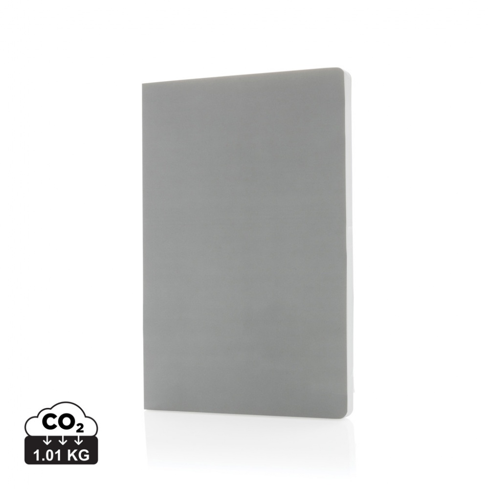 Logo trade promotional merchandise image of: Impact softcover stone paper notebook A5