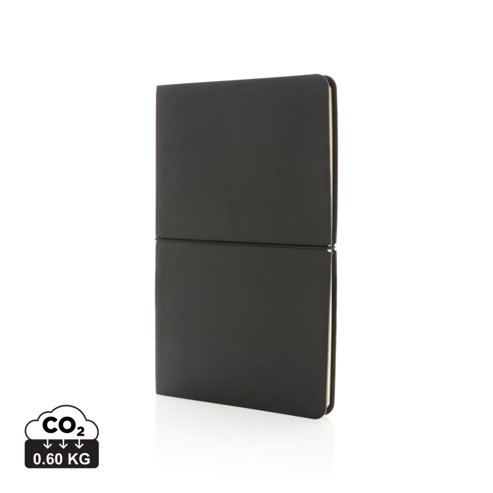 Logo trade business gift photo of: Modern deluxe softcover A5 notebook