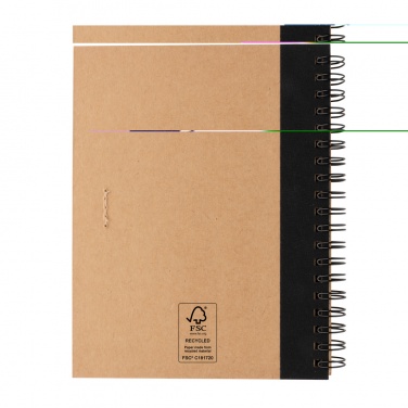 Logotrade corporate gift picture of: Kraft spiral notebook with pen