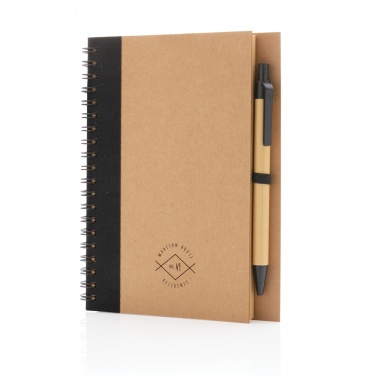 Logotrade promotional merchandise photo of: Kraft spiral notebook with pen