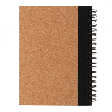 Logo trade advertising products picture of: Cork spiral notebook with pen