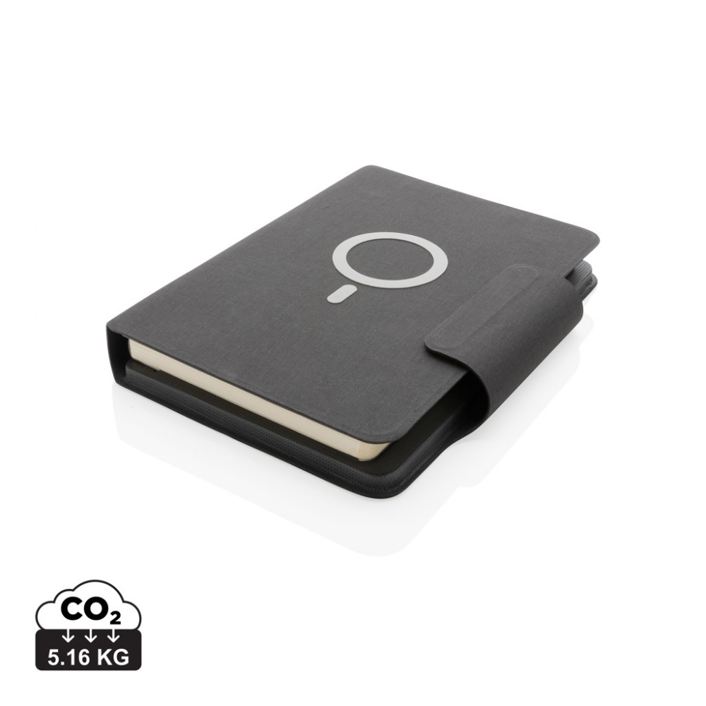 Logotrade promotional merchandise picture of: Artic Magnetic 10W wireless charging A5 notebook