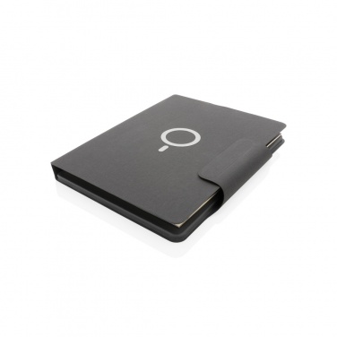 Logo trade promotional item photo of: Artic Magnetic 10W wireless charging A4 portfolio