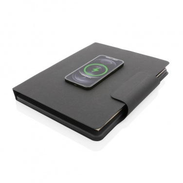 Logotrade promotional merchandise image of: Artic Magnetic 10W wireless charging A4 portfolio