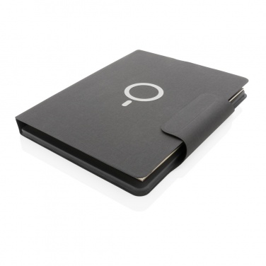 Logo trade promotional item photo of: Artic Magnetic 10W wireless charging A4 portfolio