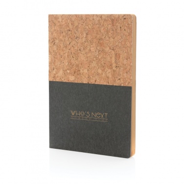 Logo trade promotional product photo of: A5 cork & kraft notebook