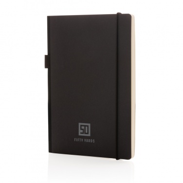 Logo trade business gift photo of: A5 deluxe kraft hardcover notebook