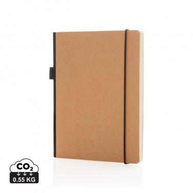 Logo trade corporate gifts image of: A5 deluxe kraft hardcover notebook