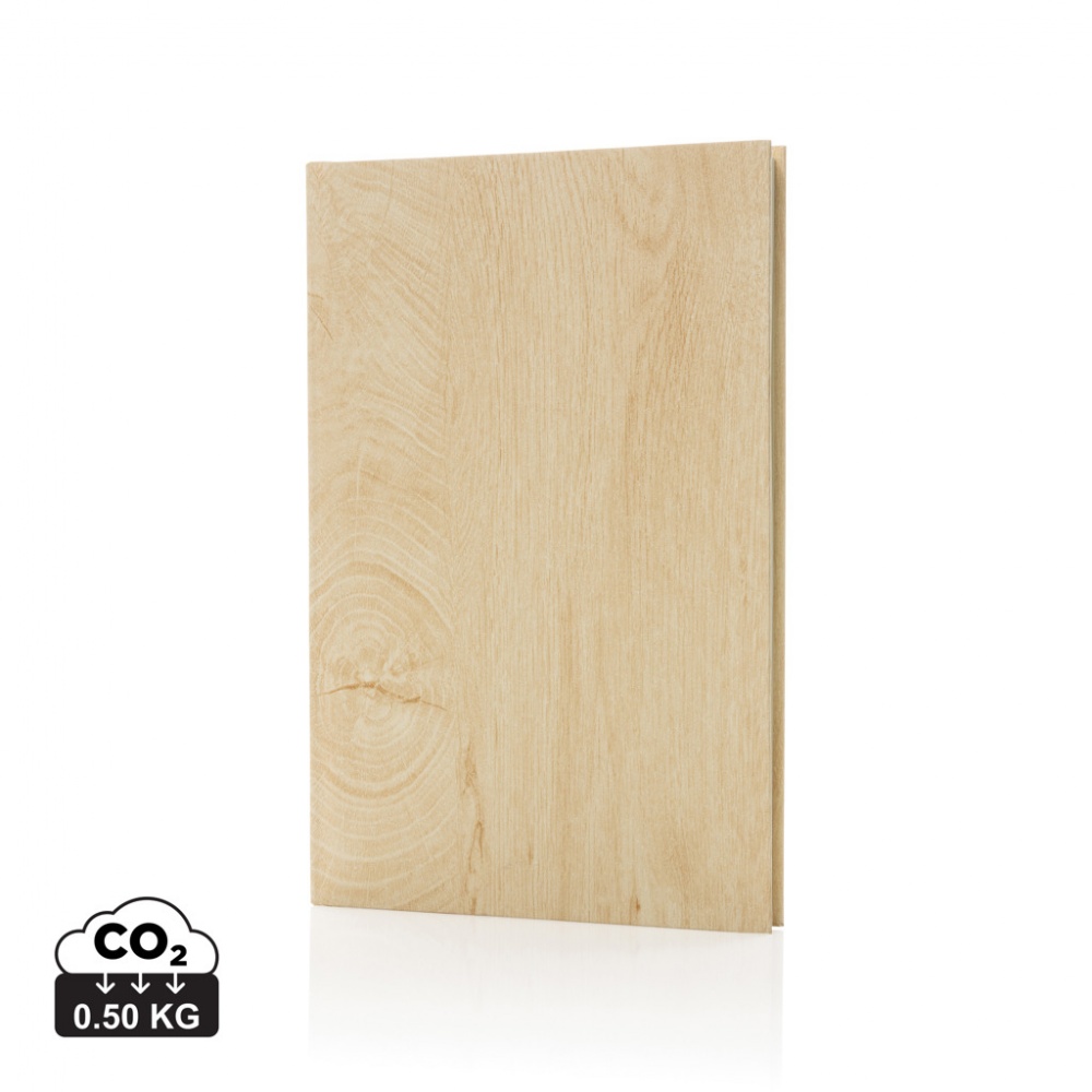 Logo trade promotional merchandise photo of: Kavana wood print A5 notebook