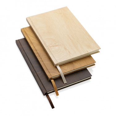 Logotrade business gift image of: Kavana wood print A5 notebook