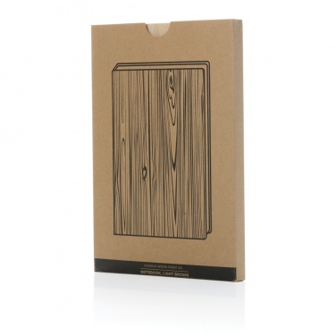 Logo trade promotional merchandise picture of: Kavana wood print A5 notebook