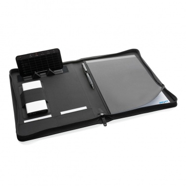 Logo trade business gifts image of: Impact Aware™ deluxe 300D tech portfolio with zipper