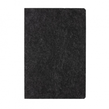 Logo trade promotional merchandise photo of: Phrase GRS certified recycled felt A5 notebook