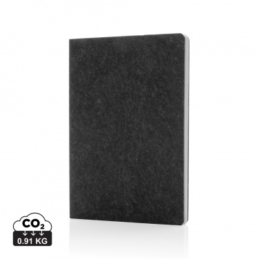 Logotrade corporate gift image of: Phrase GRS certified recycled felt A5 notebook