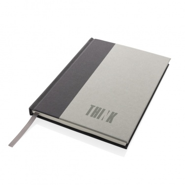 Logotrade promotional gift image of: Words GRS certified RPET & Kraft A5 notebook