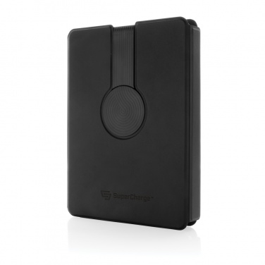 Logo trade corporate gift photo of: Swiss Peak RCS rePU notebook with 2-in-1 wireless charger