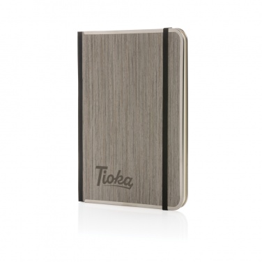 Logotrade business gift image of: Treeline A5 wooden cover deluxe notebook