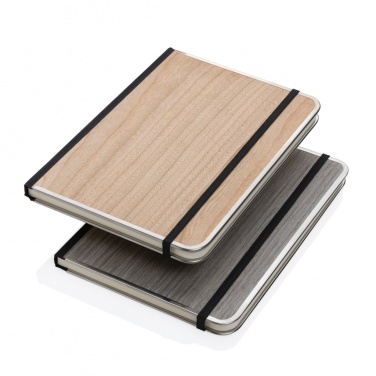 Logo trade promotional gifts image of: Treeline A5 wooden cover deluxe notebook