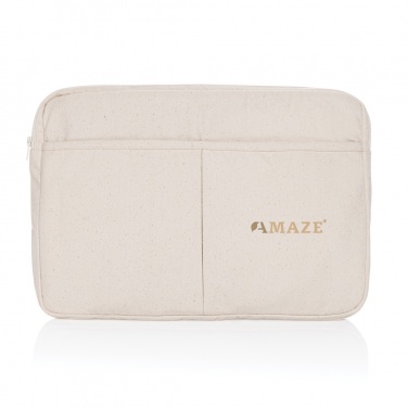 Logo trade promotional merchandise photo of: Laluka AWARE™ recycled cotton 15.6 inch laptop sleeve