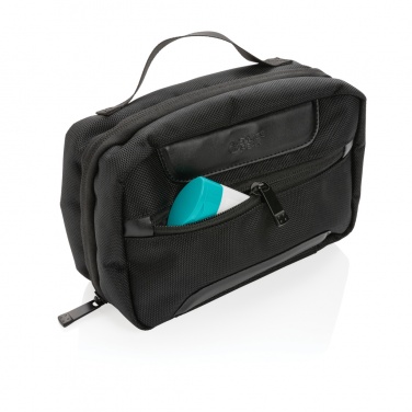 Logo trade business gifts image of: Swiss Peak AWARE™ RPET Voyager toiletry bag