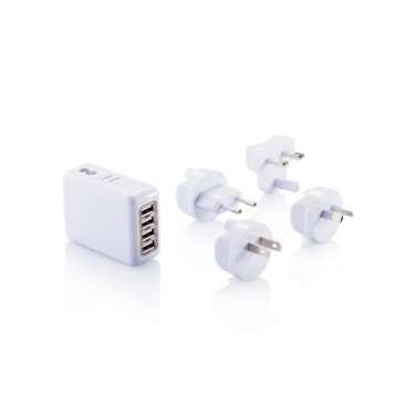 Logotrade promotional product image of: Travel plug with 4 USB ports