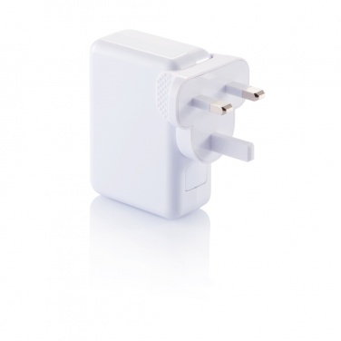 Logo trade advertising products image of: Travel plug with 4 USB ports