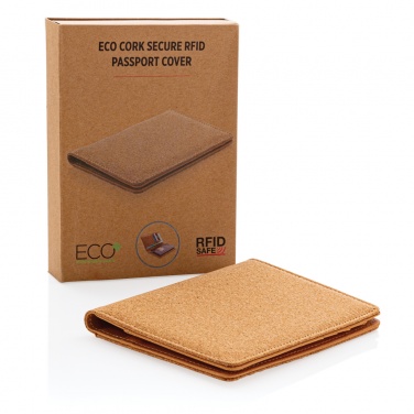 Logo trade promotional product photo of: Cork secure RFID passport cover