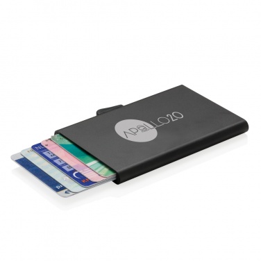 Logo trade corporate gifts image of: C-Secure aluminium RFID card holder