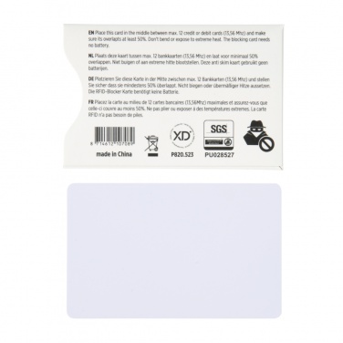 Logotrade promotional gift picture of: Anti-skimming RFID shield card with active jamming chip