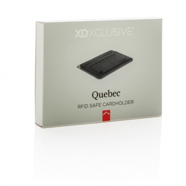 Logo trade business gifts image of: Quebec RFID safe cardholder