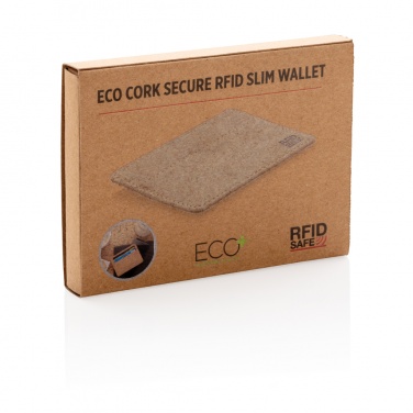 Logotrade promotional products photo of: Cork secure RFID slim wallet