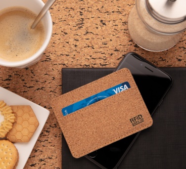 Logo trade promotional giveaway photo of: Cork secure RFID slim wallet