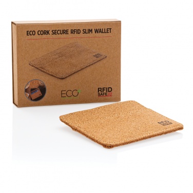 Logo trade promotional products image of: Cork secure RFID slim wallet