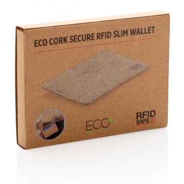 Logotrade promotional merchandise photo of: Cork secure RFID slim wallet