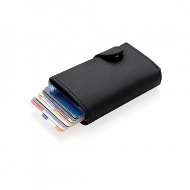 Logo trade promotional gifts image of: Standard aluminium RFID cardholder with PU wallet