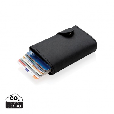 Logo trade promotional items picture of: Standard aluminium RFID cardholder with PU wallet